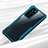 Silicone Transparent Mirror Frame Case Cover M01 for Huawei P40 Cyan