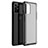 Silicone Transparent Mirror Frame Case Cover M01 for OnePlus 8T 5G Black