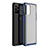 Silicone Transparent Mirror Frame Case Cover M01 for OnePlus 8T 5G Blue