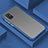 Silicone Transparent Mirror Frame Case Cover M01 for Samsung Galaxy A71 5G Blue