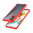 Silicone Transparent Mirror Frame Case Cover M02 for Samsung Galaxy A71 5G Red