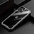 Silicone Transparent Mirror Frame Case Cover M03 for Apple iPhone 12 Gray