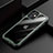 Silicone Transparent Mirror Frame Case Cover M03 for Apple iPhone 12 Green