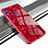 Silicone Transparent Mirror Frame Case Cover M03 for Huawei Honor V10 Lite Red