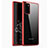 Silicone Transparent Mirror Frame Case Cover M03 for Samsung Galaxy Note 20 5G Red