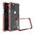 Silicone Transparent Mirror Frame Case Cover M04 for Apple iPhone 11 Pro Red