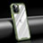 Silicone Transparent Mirror Frame Case Cover M04 for Apple iPhone 12 Pro Green