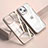 Silicone Transparent Mirror Frame Case Cover M04 for Apple iPhone 13