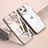 Silicone Transparent Mirror Frame Case Cover M04 for Apple iPhone 13 Mini