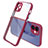 Silicone Transparent Mirror Frame Case Cover M05 for Apple iPhone 12 Mini Red Wine