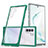 Silicone Transparent Mirror Frame Case Cover MQ1 for Samsung Galaxy Note 10 5G Green