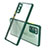 Silicone Transparent Mirror Frame Case Cover N02 for Samsung Galaxy Note 20 5G Midnight Green