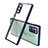 Silicone Transparent Mirror Frame Case Cover N02 for Samsung Galaxy Note 20 5G Navy Blue