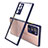 Silicone Transparent Mirror Frame Case Cover N02 for Samsung Galaxy Note 20 Ultra 5G Navy Blue