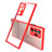 Silicone Transparent Mirror Frame Case Cover N02 for Samsung Galaxy Note 20 Ultra 5G Red