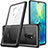 Silicone Transparent Mirror Frame Case for Huawei Mate 20 Black