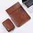 Sleeve Velvet Bag Leather Case Pocket for Apple MacBook 12 inch Brown