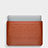 Sleeve Velvet Bag Leather Case Pocket L02 for Apple MacBook Pro 13 inch (2020) Brown