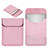 Sleeve Velvet Bag Leather Case Pocket L19 for Apple MacBook Air 13.3 inch (2018) Pink