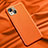 Soft Luxury Leather Snap On Case Cover A01 for Apple iPhone 13 Mini Orange