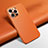 Soft Luxury Leather Snap On Case Cover A02 for Apple iPhone 13 Pro Max Orange