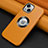 Soft Luxury Leather Snap On Case Cover A08 for Apple iPhone 13 Mini Orange