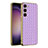 Soft Luxury Leather Snap On Case Cover AC3 for Samsung Galaxy S22 5G Purple