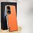 Soft Luxury Leather Snap On Case Cover AT1 for Huawei Honor 90 Pro 5G Orange