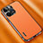 Soft Luxury Leather Snap On Case Cover AT2 for Apple iPhone 13 Pro Max Orange