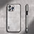 Soft Luxury Leather Snap On Case Cover AT3 for Apple iPhone 13 Pro Gray