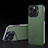 Soft Luxury Leather Snap On Case Cover AT5 for Apple iPhone 14 Pro Max Green