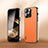 Soft Luxury Leather Snap On Case Cover AT6 for Apple iPhone 13 Pro Max Orange