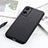 Soft Luxury Leather Snap On Case Cover B01H for Oppo A36 Black