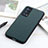 Soft Luxury Leather Snap On Case Cover B01H for Oppo Reno6 Pro 5G Green
