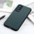 Soft Luxury Leather Snap On Case Cover B01H for Oppo Reno6 Pro+ Plus 5G Green