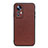 Soft Luxury Leather Snap On Case Cover B01H for Xiaomi Mi 12 Pro 5G Brown