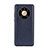 Soft Luxury Leather Snap On Case Cover B02H for Huawei Mate 40 Blue