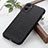Soft Luxury Leather Snap On Case Cover B02H for Oppo A76 Black
