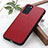 Soft Luxury Leather Snap On Case Cover B02H for Oppo Reno6 Pro 5G India Red