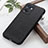 Soft Luxury Leather Snap On Case Cover B02H for Oppo Reno7 SE 5G Black