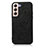 Soft Luxury Leather Snap On Case Cover B02H for Samsung Galaxy S22 Plus 5G Black