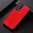 Soft Luxury Leather Snap On Case Cover B05H for Oppo Reno6 Pro+ Plus 5G Red