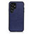Soft Luxury Leather Snap On Case Cover B05H for Samsung Galaxy S21 Ultra 5G Blue