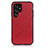 Soft Luxury Leather Snap On Case Cover B05H for Samsung Galaxy S23 Ultra 5G Red