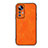 Soft Luxury Leather Snap On Case Cover B06H for Xiaomi Mi 12 5G Orange
