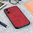 Soft Luxury Leather Snap On Case Cover B08H for Oppo A76 Red