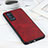 Soft Luxury Leather Snap On Case Cover B08H for Oppo Reno6 Pro 5G Red