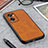 Soft Luxury Leather Snap On Case Cover B08H for Oppo Reno7 SE 5G Brown
