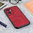 Soft Luxury Leather Snap On Case Cover B08H for Oppo Reno7 SE 5G Red