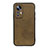 Soft Luxury Leather Snap On Case Cover B08H for Xiaomi Mi 12 Lite 5G Light Brown